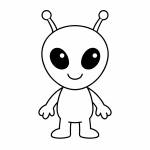 Ausmalbild Alien