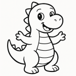 Ausmalbild Dinosaurier