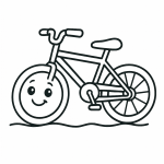 Ausmalbild Fahrrad