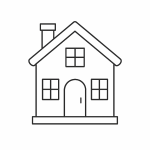 Ausmalbild Haus