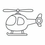 Ausmalbild Hubschrauber