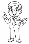 Ausmalbild Lehrer