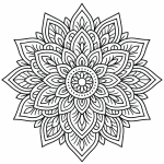 Ausmalbild Mandala