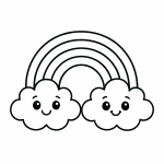 Ausmalbild Regenbogen