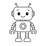Ausmalbild Roboter