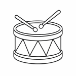 Ausmalbild Trommel