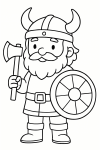 Ausmalbild Wikinger